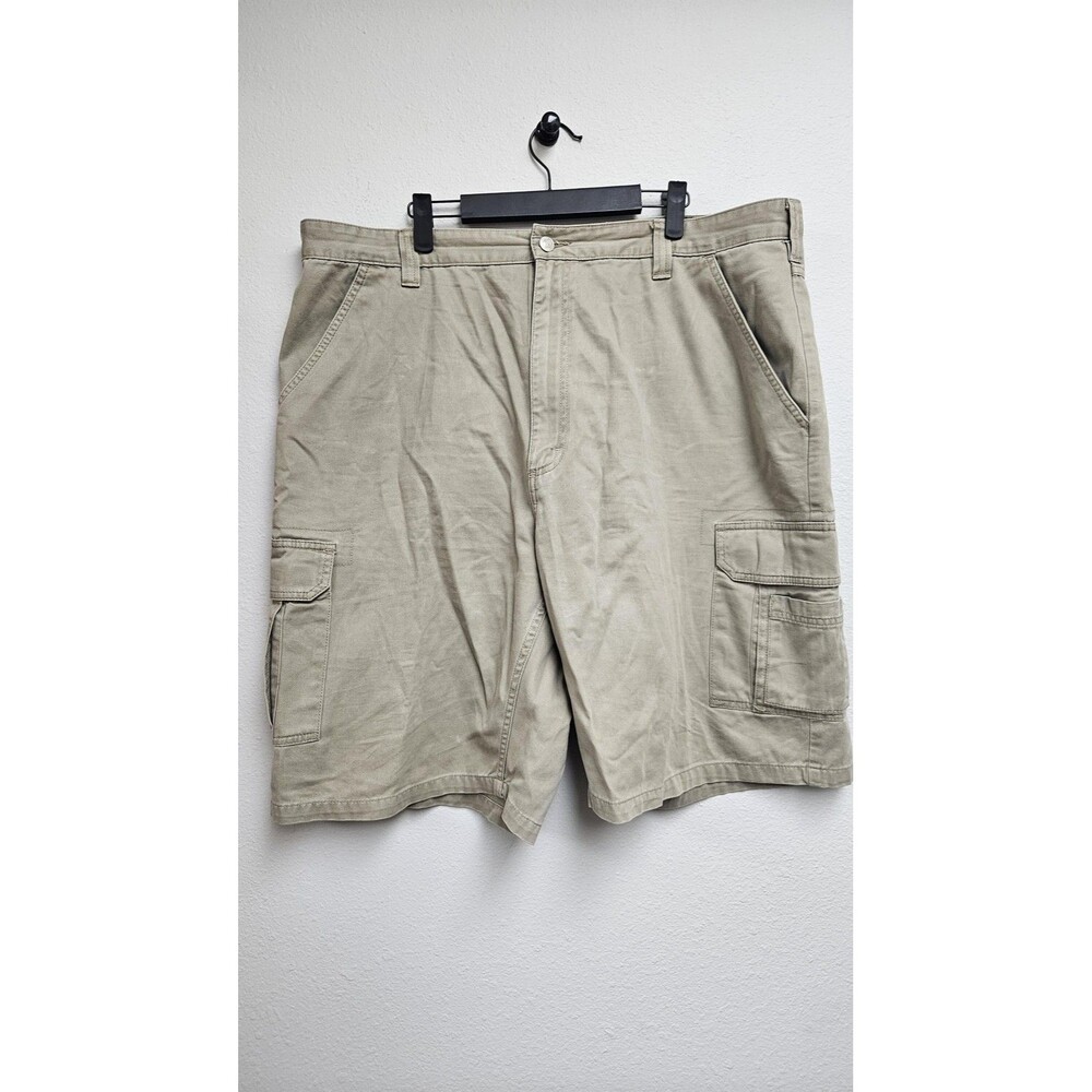 Wrangler Cargo Shorts Mens 40 Beige 100% Cotton Canvas Hero Originals Utility